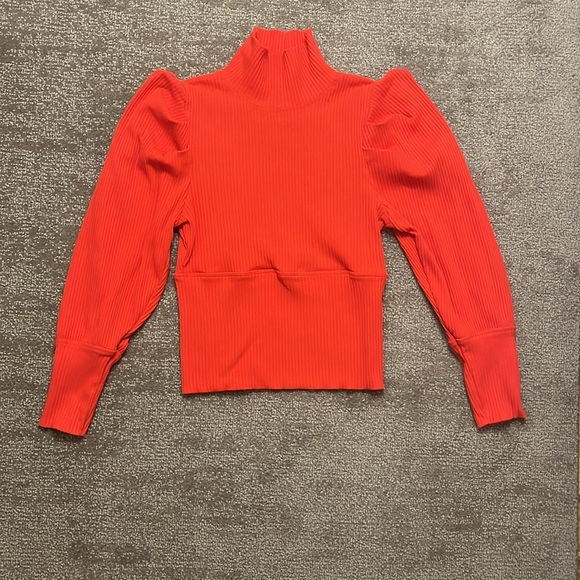 Free People Red Lala Cropped Top Size S - Picture 2 of 7